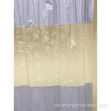 Cortina de ducha de empalme transparente lisa
